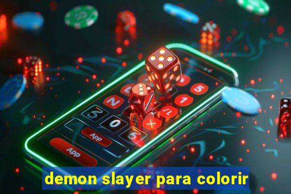 demon slayer para colorir